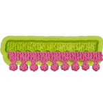 Marvelous Molds Pom Pom Knit Border Mold