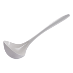 Melamine Food Ladle, 11" Overall Length, White