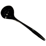 Melamine Food Ladle, 11" Overall Length, Black