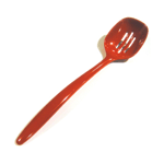 Melamine Slotted Food Serving Spoon, 12" Long, Red
