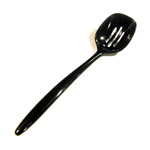 Melamine Slotted Food Serving Spoon, 12" Long, Black