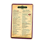 Menu Solutions Menu Cover, Single Pocket, Two Viewing Sides, 8-1/2