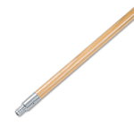 Metal Tip Threaded Hardwood Broom Handle, 15/16" Diameter x 60" Long
