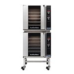 Moffat E32D5/2C Turbofan Digital Electric Double Deck With Stacking Kit and Casters Convection Oven