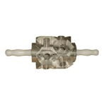 Moline 826705A Junior Hex Aluminum Donut Cutter - 3-1/4" (8 Cavities)