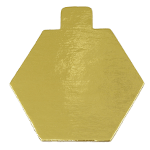 Mono-Board, Gold, Hexagon with Tab - Pack of 500