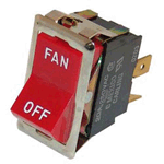 Montague OEM # 23128-2 / 01294-7 / 1294-7 / EV-17-4 / EV17-4 / V17-4, Fan Switch; 7/8" x 1 1/2"; 125/277V