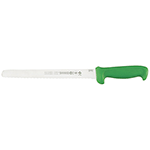 Mundial 10" Serrated Slicer, Green Handle