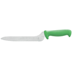 Mundial Green Offset Serrated Sandwich Knife 9" 