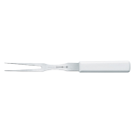Mundial Kitchen Fork White Plastic Handle 12