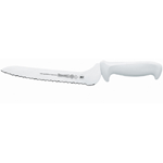 Mundial Offset Sandwich Knife 9" Serrated Blade, White Handle