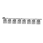 Nemco 6006-8 Suspension-Bar Heat Lamp, 8 Bulb