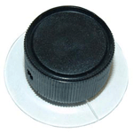 Nieco OEM # 4445 / 4071-09 / 4118, 1 1/8" Black and Clear Broiler Indicator Knob