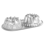 Nordic Ware Bundt Duet Pan, Fleur de Lis & Heritage Design, 2.5 cup