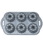 Nordic Ware Commercial Original Bundt Muffin Pan with Premium Non-Stick Coating 6-Cavity