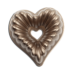 Nordicware Elegant Aluminum Heart 10 Cup Bundt Cake Pan 