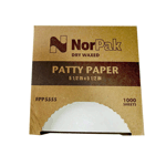 NorPak Dry Waxed Hamburger Patty Paper 1000ct Food Grade Squares 5.5x5.5