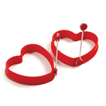 Norpro Silicone Heart Shape Egg/Pancake Ring, Set of 2