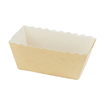 Novacart Beige / White Easybake Paper Baking Mini Loaf Pan, 3-1/8