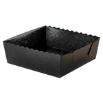 Novacart Black Easybake Square Paper Baking Pan, 4-1/4" x 1-1/2" - Pack of 12