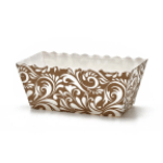 Novacart Brown Floral Easybake Loaf Baking Mold, 3-1/4