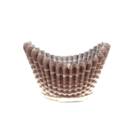 Novacart Brown Pattern Boat Shaped Paper Cup, 1-3/4" Base Dia., 1-5/16" Highest Point, 5/16" Lowest Point, Pack of 200