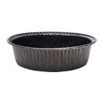 Novacart Ecos Poly-Coated Round Black Paper Baking Mold, 5-5/8" Dia. x 1-3/4" High - Case of 500