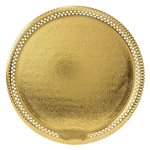 Novacart Gold Lace Round Cake Board, Inside 10-1/4" - Pack of 5