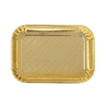 Novacart Gold Pastry & Cake Tray 6-7/8" x 9-7/8" - Pack Of 5