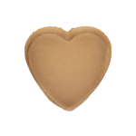 Novacart Heart Paper Baking Mold, 5 1/8" x 5" x 1 5/16" High, Pack of 12