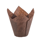 Novacart Mini Brown Tulip Disposable Baking Cup, 1-3/8