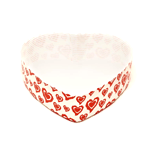 Novacart Red & White Heart Paper Baking Mold, 5-1/8" x 5" x 1-5/16" - Case of 300
