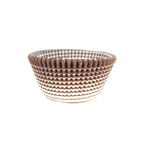 Novacart Round Paper Cup, Brown Patterned Outside, 2" Base Diameter, 1 3/8" High, Pack of 200