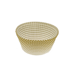 Novacart Round Paper Cup, Gold-Patterned Outside, 1-3/4" Base Diameter, 7/8" High, Pack of 200