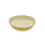 Novacart Round Paper Cup, Gold-Patterned Outside, 3" Base Diameter, 7/8" High, Case of 2000