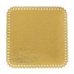 Novacart Square Gold Lace Doily, 3-9/16" X 3-9/16" - Pack of 50