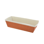 Novacart Terra Disposable Loaf Baking Mold, 6-1/2" x 2-1/2" Bottom x 1-3/4" High - Case of 450