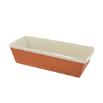 Novacart Terra Disposable Loaf Baking Mold, 6-1/2" x 2-1/2" Bottom x 1-3/4" High - Pack of 12