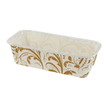 Novacart White and Gold Plumpy Loaf Baking Mold, 6-1/4