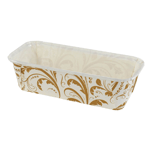 Novacart White and Gold Plumpy Loaf Baking Mold, 7-7/8