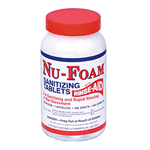 Nu-Foam Sanitizing Tablets, Jar of 100