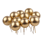 O'Creme 1.6" Gold Ball Cake Topper, Pack of 100