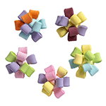 O'Creme Assorted Color Gumpaste Bows, Set of 5