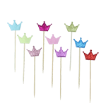 O'Creme Assorted Crown Cake Toppers, Pack of 45