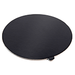O'Creme Black Round Mini Board with Tab, 2.75" - Pack of 100