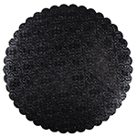 O'Creme Black Scalloped Round Cake Board, 8