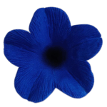 O'Creme Blue Petunia Gumpaste Flowers, Pack of 6