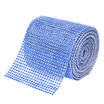 O'Creme Blue Rhinestone Wrap, 4-1/2" x 10 Yards