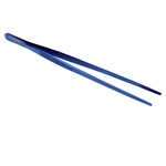 O'Creme Blue Stainless Steel Straight Tip Tweezers, 12