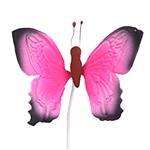 O'Creme Gumpaste Butterfly, Pink w/Dark Edges - Set of 12